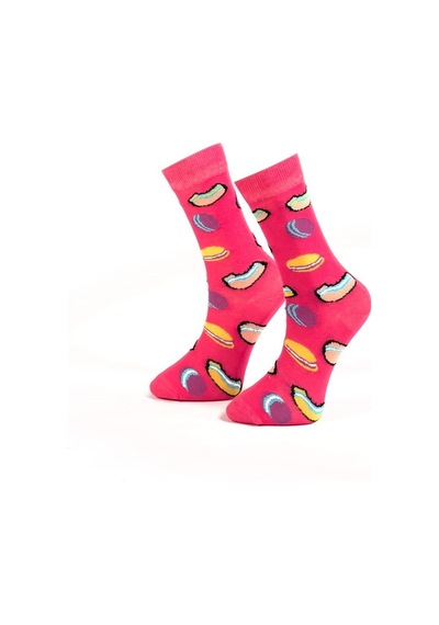 Ozzy Socks Macaron Desenli Çorap Çok Renkli
