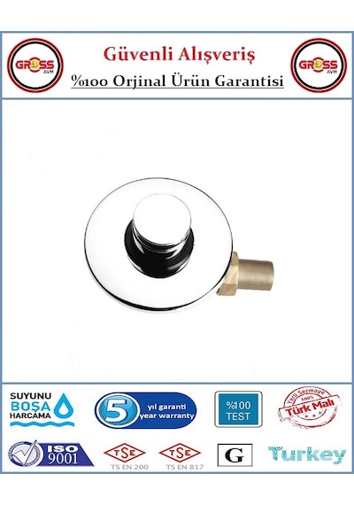 Bms Zaman Ayarlı Sıva Altı Bas 3/4'' - %100 Prinç