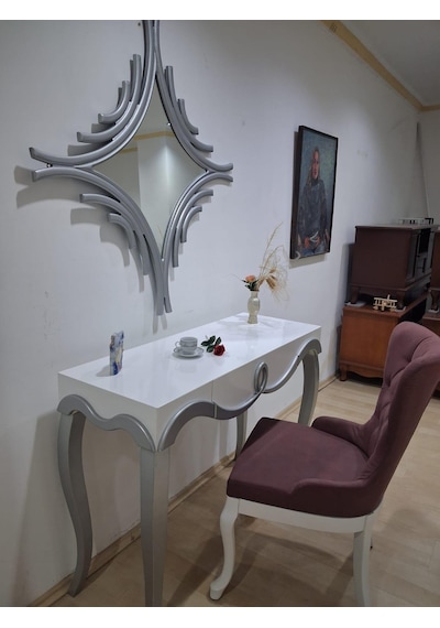 Dresuar Cnc Kabartma 90664 Model Aynalı Gökyüzü Sandalye Ayak Parlak Beyaz Gri Renk Beyaz - Gri Dresuar Cnc Kabartma 90664 Model Aynalı Gökyüzü Sandalye Ayak Parlak Beyaz Gri Renk Beyaz - Gri