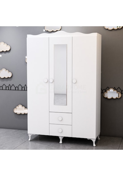 Garaj Home Aynalı 3 Kapaklı Dolap- Beyaz Garaj Home Aynalı 3 Kapaklı Dolap- Beyaz