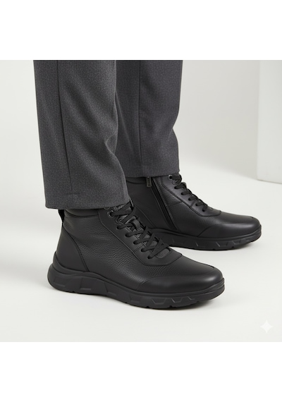 Libero 4884 Hakiki Deri Comfort Erkek Bot Siyah
