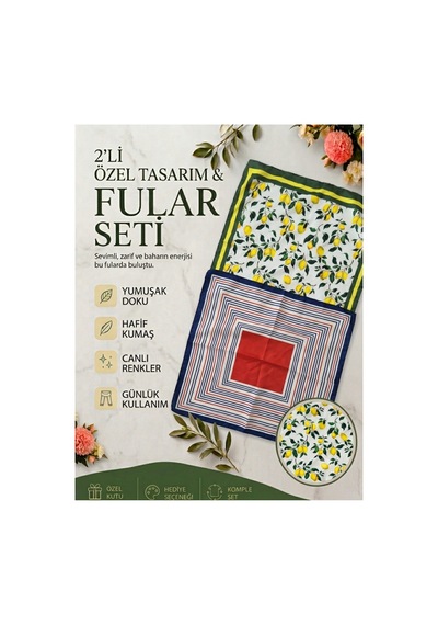 Genel Markalar Fular 2 Li Set Çok Renkli - 922407012 Çok Renkli