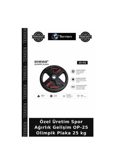 Özel Üretim Spor Ağırlık Gelişim Op-25 Olimpik Plaka 25 Kg