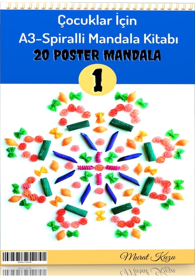 Çocuklar İçin A-3 Spiralli Mandala Kitabı-1