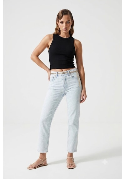 Levi's 501 Crop Kadın Jean Pantolon - Healing Waters-0022 Açık  Mavi
