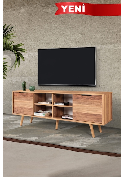 3620 Sina 160 Cm Ahşap Ayaklı , Metal Kulplu Tv Ünitesi , Söğüt , Tv Sehpası Diğer