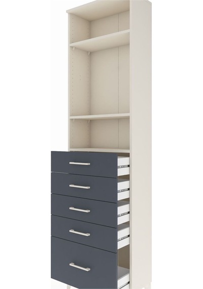 Arges Dolap 3 Raflı 5 Çekmeceli 60x30x221 Aytaşı-antrasit Aytaşı Arges Dolap 3 Raflı 5 Çekmeceli 60x30x221 Aytaşı-antrasit Aytaşı