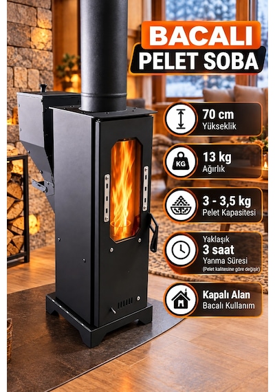 Ziraisepet Firebox Kapalı Alan Pelet Soba