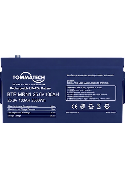 Tommatech Lfp Mrn1 Series 25.6v 100ah Lv