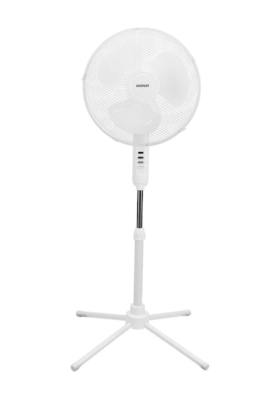 Everest Fan10 Ecowind Beyaz Metal Yıldız Ayak 3 Bıçaklı Vantilatör- Pervanesi 16" Maks 45w 3 Kademe