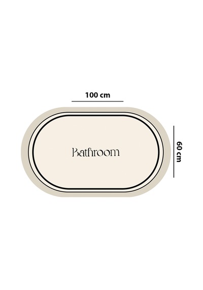 Farbelle 60x100 Cm Tekli Banyo Paspas Seti, Kaydırmaz Tabanlı Djtbanyo Renkli