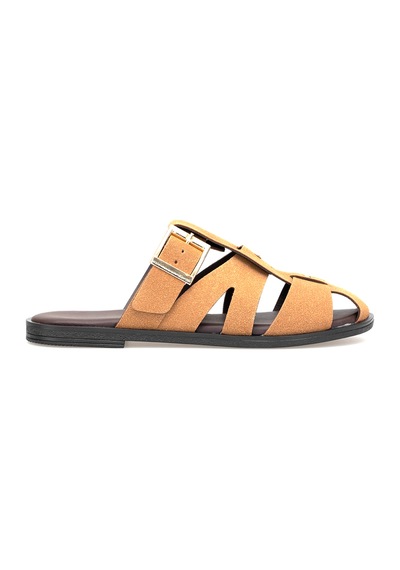 Elit Btss03 Kadın Düz Terlik Camel Camel