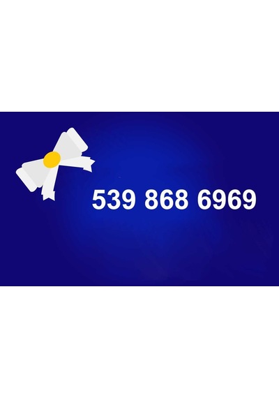 Daha Önce Hiç Kullanılmamış Turkcell 539'Lu Numara 539 868 6969