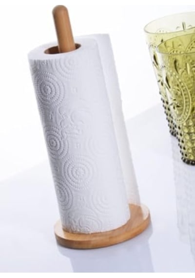 Yuvarlak Şekilli Bambu Kağıt Havluluk & Peçetelik Ahşap 22 X 12 -