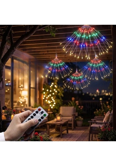 Büro Ev Ofis Hediyesi İçin Renkli 4led 8mod Açılır Kumandalı Işık Seti