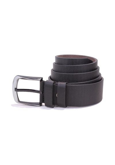 Dagoster DMK26-456 Siyah Baskılı 4.5 CM Suni Deri Erkek Kemer Siyah Baskılı Siyah
