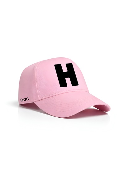 Ogc H Harfi Unisex Şapka Pembe
