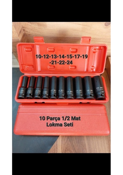 Lokma Takımı 10 Parça 1/2 Derin Havalı Set