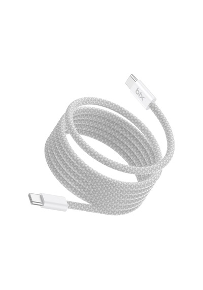 T4cc 65w Usb-c To Usb-c Manyetik Tasarımlı Örgülü Hızlı Şarj Ve Data Kablosu 1 Metre Beyaz