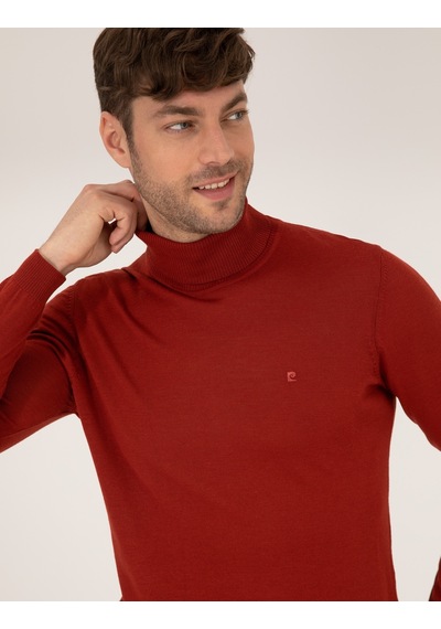 Pierre Cardin Erkek Kiremit Triko Kazak 50257302-vr031 Kiremit