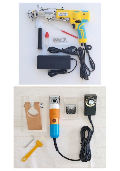 Ak-v Tufting Makinesi Mini Set Sarı Ak-v - Turuncu-mavi Tıraş Makinesi