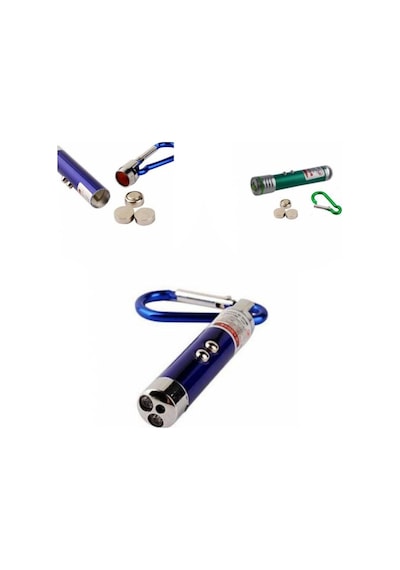 3 Fonksiyonlu Kırmızı Beyaz Işıklı Led Lazer Kedi Köpek Oyuncak A