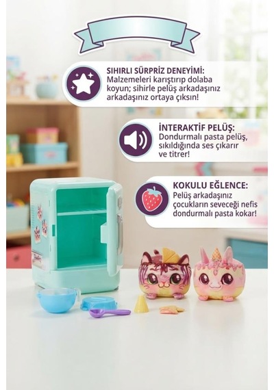 Gioc-hi Prezio-si Süpriz Buzluk Pastacılık Seti Kokulu Sesli Ve Titreyen 21 Cm Eğlenceli Oyuncak
