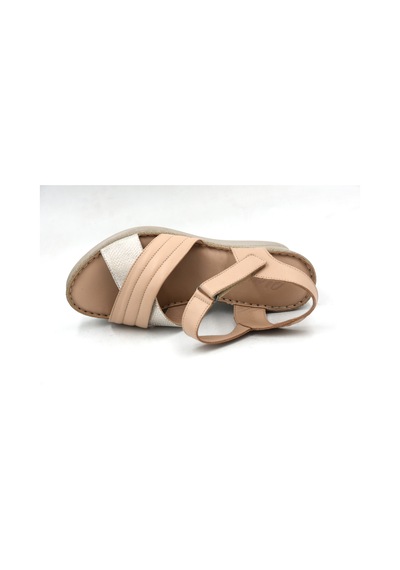 Prego Clavi Hakiki Hakiki Deri Poli Hafif Taban Dikişli Günlük Kadın Comfort Sandalet Bej Bej Prego Clavi Hakiki Hakiki Deri Poli Hafif Taban Dikişli Günlük Kadın Comfort Sandalet Bej Bej