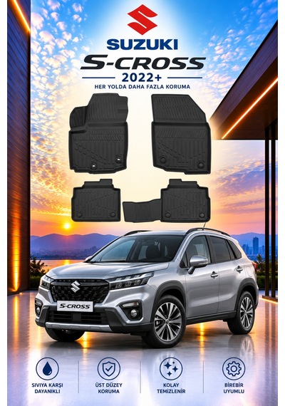 Suzuki S-cross 2022+ Aracınıza Özel Üretim Havuzlu Paspas Takımı A+ -mod-