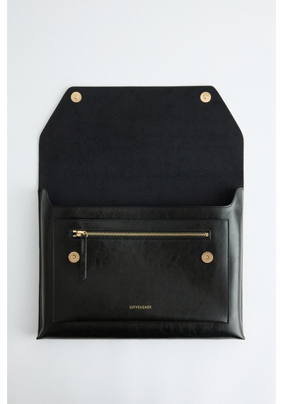 Lutvelizade Çanta 2534 Çok Gözlü Clutch Siyah Kadın Çanta