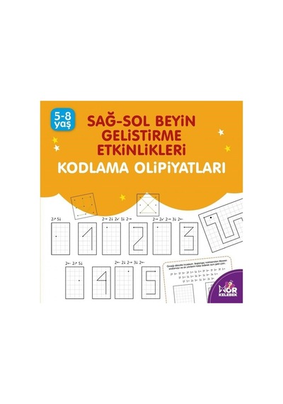 Kodlama Olimpiyatları 5 - 8 Yaş Mor Kelebek: Sağ - Sol Beyin Geliştirme Etkinlikleri- Halk Kitabevi