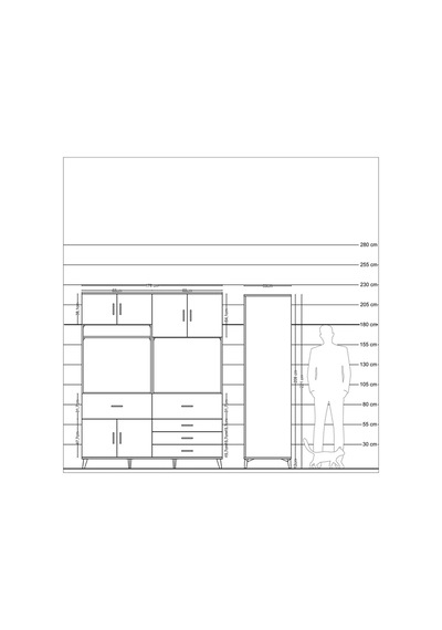 Kronos Gardrop 7 Raflı 5 Çekmeceli 6 Kapaklı 176x59x221 Antrasit-antrasit/çam Antrasit/çam Kronos Gardrop 7 Raflı 5 Çekmeceli 6 Kapaklı 176x59x221 Antrasit-antrasit/çam Antrasit/çam