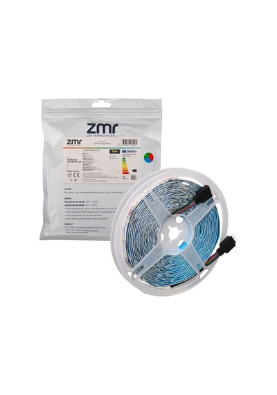 Zmr Zmr-603 Rgb 12 Volt 3 Çipli 5050 İç Mekan Silikonsuz 60 Led 5 Metre Şerit Led