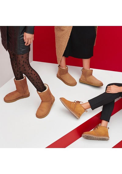 Ugg Classic Short Iı Chesnut Kadın Kahverengi Bot Düz 1016223 Kahverengi
