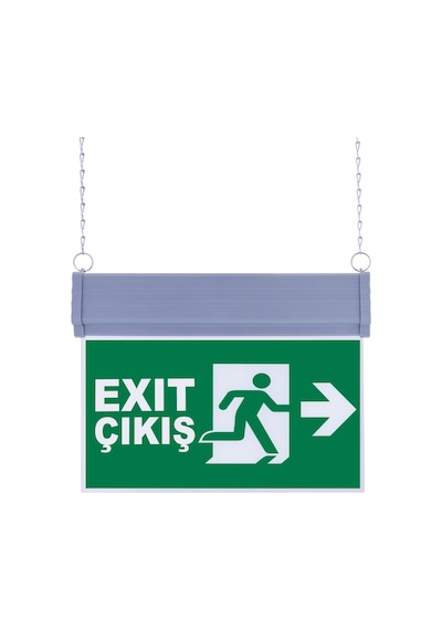 Sg051-s2 Çift Yönlü Acil Yönlendirme Armatürü Zincirli Exit Çıkış Sağ-sol Dfb5c Beyaz