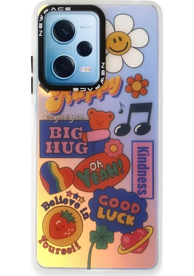 Newface Xiaomi Redmi Note 12 4g Kılıf Estoril Desenli Kapak - Estoril - 15 Şeffaf
