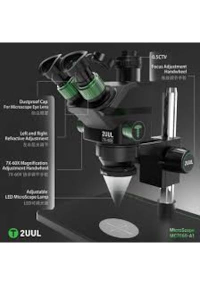 2uul Microscope Mc7060-a1 7-60x Trinoküler Mikroskop Senkron Zoom Pcb Tamir