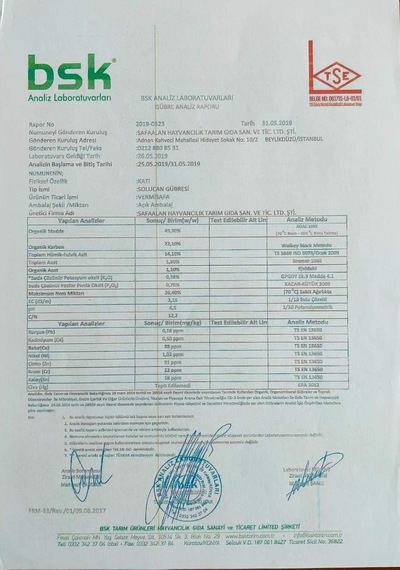 Organik 3kg Katı Solucan Gübresi 0,250