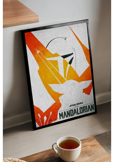 The Mandalorian Siyah Ahşap Çerçeveli Poster, Film Duvar Tablosu
