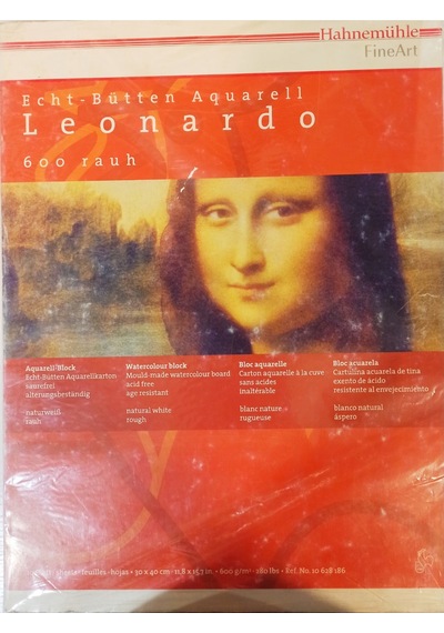 Hahnemühle Leonardo Sulu Boya Blok Defter Rough 600G 10 Yaprak