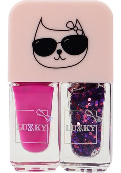 Lukky Soyulabilir 2'si 1 Arada Oje Pembe Mor