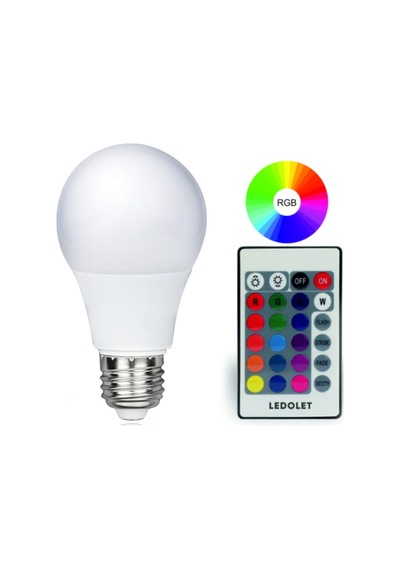 Rgb Led Ampül 220v 9w E27 Kumandalı Ledolet