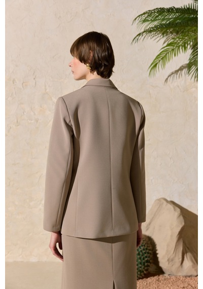 Aker Bej Klasik Blazer Ceket Bej Bej