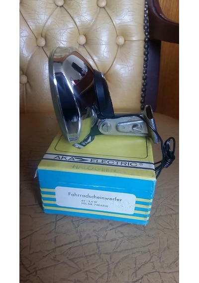 Fer Krom Retro Universal Bisiklet Farı 6V/2.4W Krom Govde Helojen