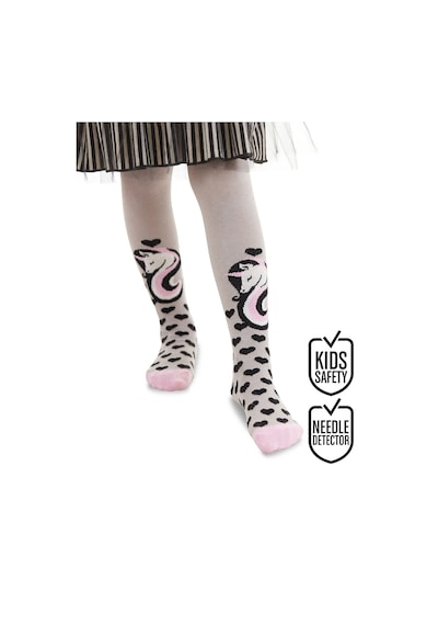 Denokids Unicorn Gri Pembe Kız Çocuk Külotlu Çorap