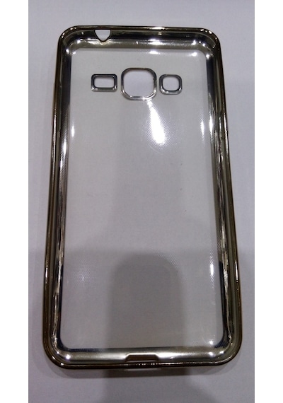 Samsung Uyumlu J3 2016 Android Cep Tel Yarı Şeffaf Gold Ren Silikon Arka