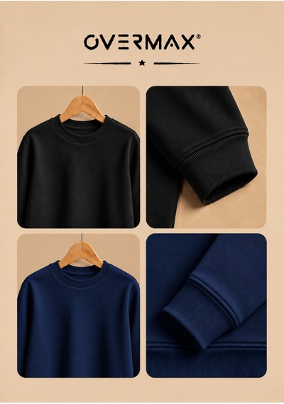Overmax 2 Li Kapüşonsuz Sweatshirt Seti Çocuk Unisex - 3-12 Yaş Siyah-lacivert - 920169697 Siyah-lacivert Overmax 2 Li Kapüşonsuz Sweatshirt Seti Çocuk Unisex - 3-12 Yaş Siyah-lacivert - 920169697 Siyah-lacivert