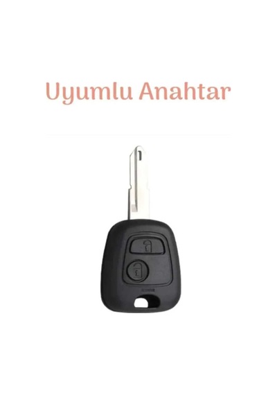 Gma Keys Peugeot 106 107 206 207 306 307 406 407 Citroen C1 C4 Nano Anahtar Kılıfı Siyah Gümüş Renk