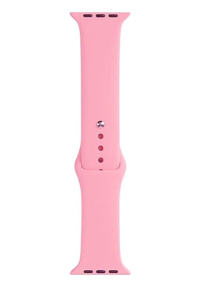 Apple Uyumlu Watch 7 41mm Band Serisi Klasik Kordon Silikon Strap Kayış-pembe