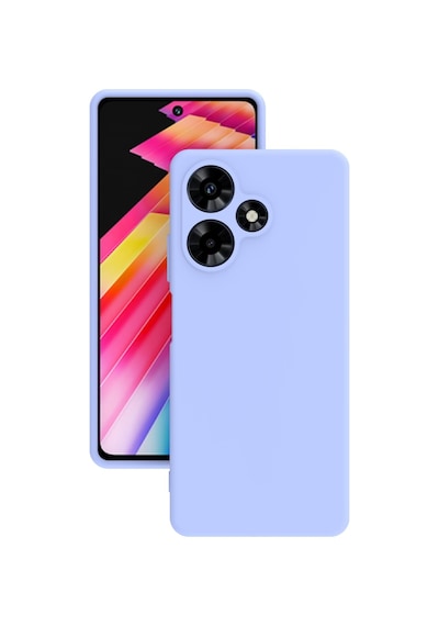 Infinix Hot 30 Kılıf Kamera Korumalı Silikon Rubber Arka Kapak Lila